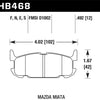 Hawk 01-05 Mazda Miata 1.8L Base Pads Only Rear ER-1 Brake Pads