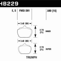 Hawk 70-73 Triumph Stag Front ER-1 Brake Pads