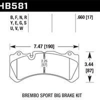 Hawk 17-18 Volvo S60 2.0L Polestar Front ER-1 Brake Pads