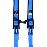 DragonFire Racing Harness- H-Style- 4-Point- 2in Buckle- Blue