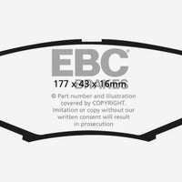 EBC 06-11 Dodge Nitro 3.7 Greenstuff Rear Brake Pads