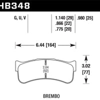 Hawk Motorsports Performance 0.98in Pad Thickness DTC-70 Race Brake Pads