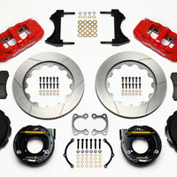 Wilwood AERO4 Rear P-Brake Kit 14.00in Red Small Ford 2.50in Offset