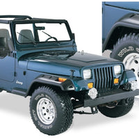 Bushwacker 87-95 Jeep Wrangler Cutout Style Flares 4pc Cutting Optional Not Renegade - Black