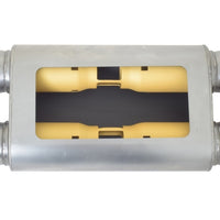 Gibson MWA Superflow Dual/Dual Oval Muffler - 4x9x14in/2.5in Inlet/2.5in Outlet - Stainless