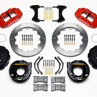 Wilwood Narrow Superlite 4R Rear P-Brk Kit 12.88in Red Chevy 12 Bolt w/ C-Clips