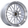 BBS LM 21x10 5x120 ET38 Diamond Silver Center Diamond Cut Lip Wheel -82mm PFS/Clip Required