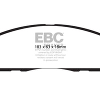 EBC 12+ Chrysler Town & Country 3.6 Yellowstuff Front Brake Pads