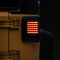 Raxiom 07-18 Jeep Wrangler JK LED Tail Lights- Black Housing (Smoked Lens)