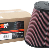 K&N Universal Clamp-On Air Filter 3-1/8in Dual FLG  8-7/8in X 5-3/16 B 6-1/4in X 4IN T, 9inH W/STUD