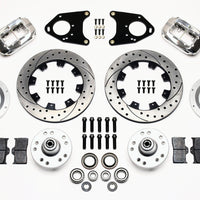 Wilwood Forged Dynalite Front Kit 12.19in Drilled Polished 71-80 Pinto/Mustang II Disc & Drum