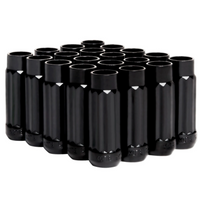 BLOX Racing 12-Sided P17 Tuner Lug Nuts 12x1.5 - Black Steel - Set of 20 (Socket not included)