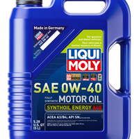 LIQUI MOLY 5L Synthoil Energy A40 Motor Oil SAE 0W40