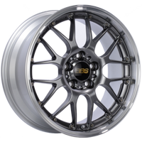 BBS RS-GT 20x8.5 5x112 ET38 Diamond Black Center Diamond Cut Lip Wheel - 82mm PFS Required