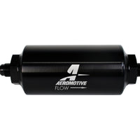 Aeromotive In-Line Filter - (AN-6 Male) 40 Micron Stainless Mesh Element Bright Dip Black Finish