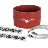 aFe Magnum FORCE CAI Univ. Silicone Coupling Kit (3.5in. ID / 2.25in. L) Straight w/Hump - Red