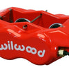 Wilwood Caliper-Forged DynaliteI-Red 1.62in Pistons .81in Disc