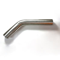 Stainless Bros 2.0in Diameter 1.5D / 3in CLR 45 Degree Bend 5in leg/8in leg Mandrel Bend