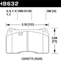 Hawk 14-15 Chevrolet Camaro 7.0L Z28 (Incl.Pad Wear Sensor) Rear ER-1 Brake Pads