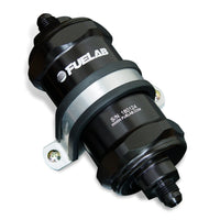 Fuelab 818 In-Line Fuel Filter Standard -6AN In/Out 100 Micron Stainless - Black