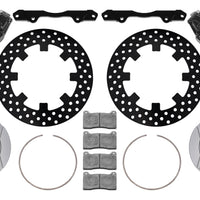 Wilwood 2014+ Polaris RZR XP 1000 Front Kit 11.25in Drilled - Black