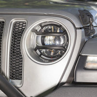 Rugged Ridge 18-20 Jeep Wrangler JL / 2020 Jeep Gladiator JT Black Elite Headlight Guards Black