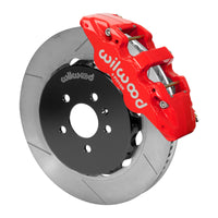 Wilwood AERO6 Front Kit 14.00in BBK - 08-12 Audi A4/A5/S5 - Red Drilled & Slotted Rotor