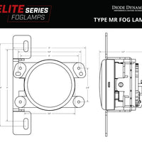 Diode Dynamics Elite Series Type MR Fog Lamps - White (Pair)