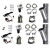 Granatelli 2.5in Aluminized Mild Steel Electronic Dual Exhaust Cutout w/Slip Fit & Band Clamp