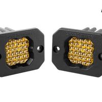 Diode Dynamics Stage Series C1 LED Pod Pro - Yellow Flood Flush ABL (Pair)