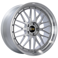 BBS LM 20x9 5x120 ET20 Diamond Silver Center Diamond Cut Lip Wheel -82mm PFS/Clip Required