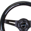 NRG Classic Wood Grain Steering Wheel (310mm) Black Sparkle w/Blk 3-Spoke Center