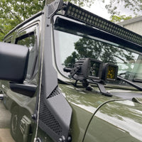 Go Rhino 18-20 Jeep Wrangler JL/JLU/Gladiator JT XE Windshield Light Bar Mount - 50in Single Row