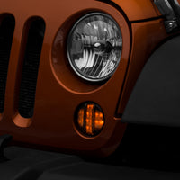 Raxiom 07-18 Jeep Wrangler JK Axial Series LED Front Turn Signals (Smoked)