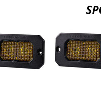 Diode Dynamics Stage Series 2 In LED Pod Sport - Yellow Flood Flush ABL (Pair)