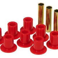 Prothane 87-96 Jeep Front Spring & Shackle Bushings - Red