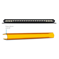 Borne Off-Road Light Bar Cover Single Row 20in Amber