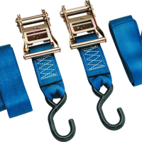 BikeMaster 2x84in Ratchet Tiedown Pair - Blue