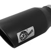 aFe POWER MACH Force-Xp 5in 304 Stainless Steel Exhaust Tip 5In x 7Out x15Lin Bolt-On Right-Blk