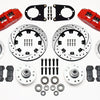 Wilwood Dynapro 6 Front Hub Kit 12.19in Drilled Red 37-48 Ford Psgr. Car Spindle