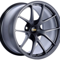 BBS RI-A 18x9.5 5x114.3 ET22 Matte Graphite Wheel -82mm PFS/Clip Required