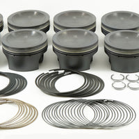 Mahle MS Piston Set SBF 281ci 3.551in Bore 3.543stk 5.933in Rod .866 Pin 0cc 11.9 CR Set of 8