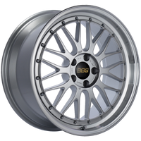 BBS LM 19x9 5x112 ET42 Diamond Silver Center Diamond Cut Lip Wheel -82mm PFS/Clip Required