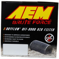 AEM Dryflow Conical Air Filter 6in Base OD x 3.5in Flange ID x 5.25in Height