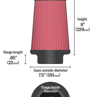 Airaid Universal Air Filter - Cone 6 x 7 1/4 x 5 x 9