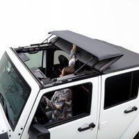 Rugged Ridge 07-18 Jeep Wrangler JKU 4 Dr Black Diamond Stitch Cloth Voyager Top