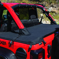 Rampage 2018-2022 Jeep Wrangler(JL) 4-Door Tonneau Cover w/ Tailgate Bar Kit - Black Diamond