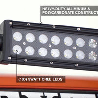 Raxiom 07-18 Jeep Wrangler JK 50-Inch Straight Dual Row LED Light Bar Flood/Spot Combo Beam