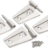 Kentrol 07-18 Jeep Wrangler JK Door Hinge Set 4 Pieces 2 Door - Polished Silver