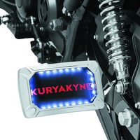 Kuryakyn Nova Curved Horizontal Mount Side License Plate Holder Chrome